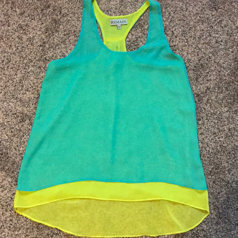 Two tone Remain racer back tank top